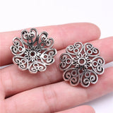 10pcs 29x29x9mm Bead Caps Antique Silver DIY Jewelry Findings