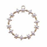 10pcs KC Circle Charms Pendant for Jewelry Making Earring Accessories