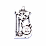 10pcs Antique Silver Engine Charms Pendant For Jewelry Making