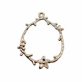 10pcs 34x25mm Wreath Charms Pendant Jewelry Making Earring Accessories