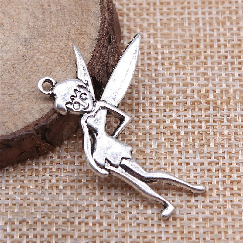 10pcs Fairy Charms Antique Silver Pendant Charms For Jewelry Making