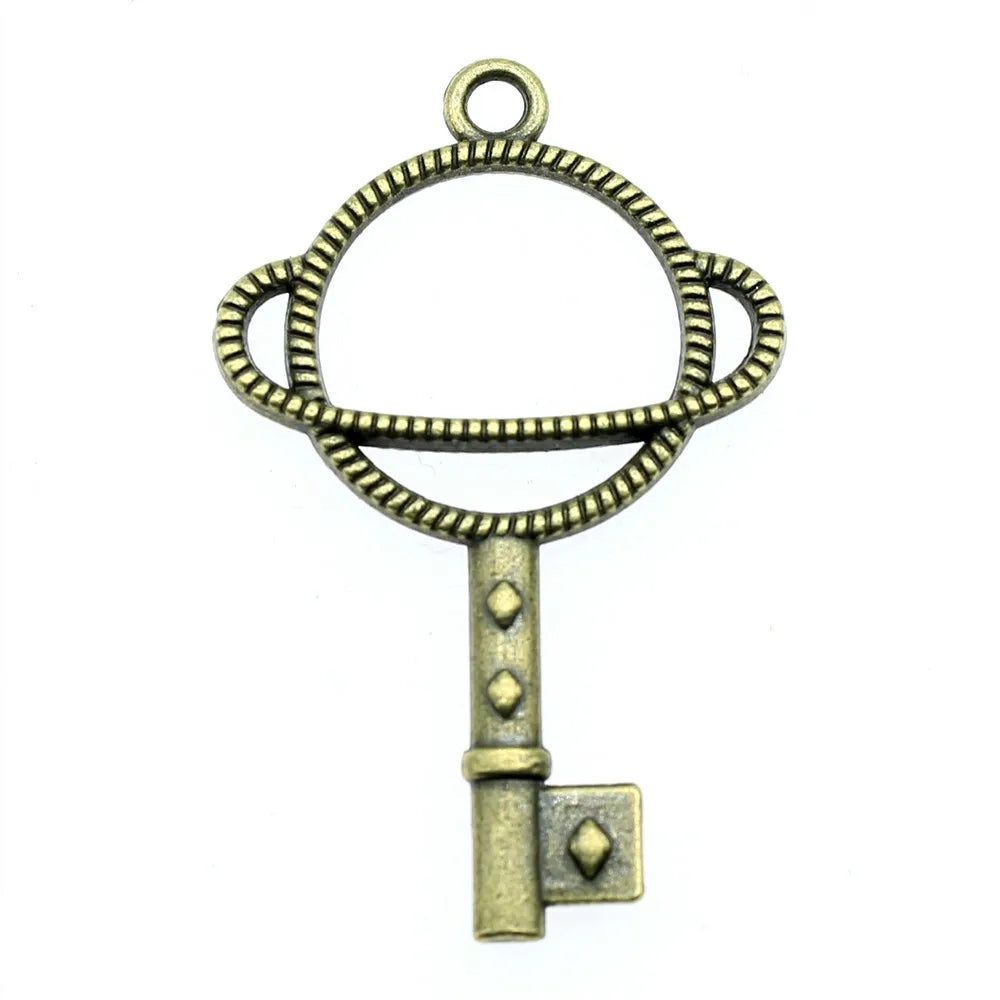 10pcs Metal Frame Charms 46x29mm Antique Silver/Bronze DIY Jewelry
