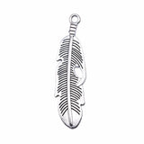 10pcs Feather Charms Pendants Jewelry Making 2 Colors
