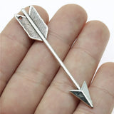 10pcs Arrow Charms 64x11mm DIY Jewelry Findings Antique Silver Bronze