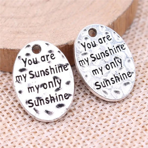 10pcs Sunshine Charms Pendant Antique Silver for DIY Jewelry Making