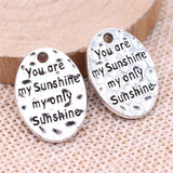 10pcs Sunshine Charms Pendant Antique Silver for DIY Jewelry Making