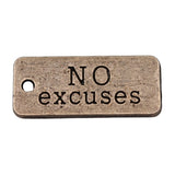 10pcs No Excuses Pendants for DIY Jewelry Making
