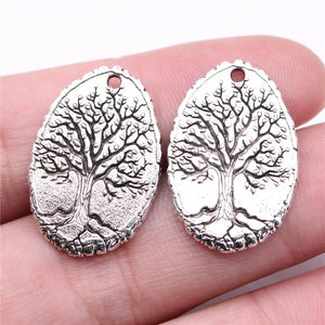 10pcs Tree of Life Charms Pendant Silver DIY Jewelry Findings