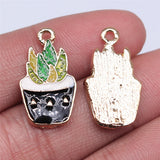 10pcs Succulents Charms DIY Jewelry Findings 22x13mm