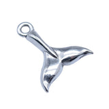 20pcs Antique Silver Whale Tail Charms Pendant DIY Jewelry Making