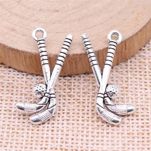 20pcs 17x11mm Golf Charms DIY Jewelry Findings Antique Silver Alloy Pendant