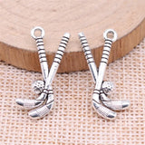 20pcs 17x11mm Golf Charms DIY Jewelry Findings Antique Silver Alloy Pendant