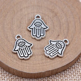 20pcs Antique Silver Eye Palm Charms Pendant 18x13mm For DIY Jewelry Making