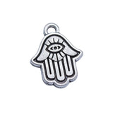 20pcs Antique Silver Eye Palm Charms Pendant 18x13mm For DIY Jewelry Making