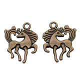 20pcs Horse Charms Pendants for Jewelry Making Silver Plated Find