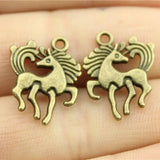20pcs Horse Charms Pendants for Jewelry Making Silver Plated Find