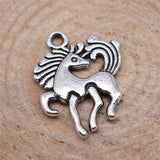 20pcs Horse Charms Pendants for Jewelry Making Silver Plated Find