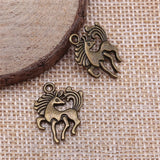 20pcs Horse Charms Pendants for Jewelry Making Silver Plated Find