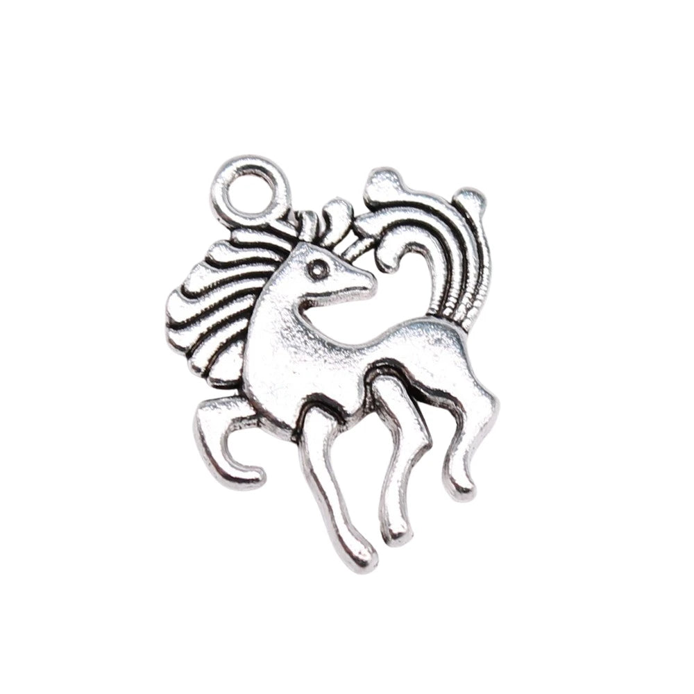 20pcs Horse Charms Pendants for Jewelry Making Silver Plated Find