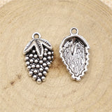 20pcs Grape Charms Pendants For Jewelry Making Antique Silver Plated Bronze