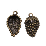 20pcs Grape Charms Pendants For Jewelry Making Antique Silver Plated Bronze