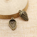 20pcs Grape Charms Pendants For Jewelry Making Antique Silver Plated Bronze