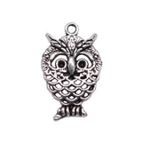 20pcs Owl Charms 24x15mm Antique Silver Plated Bronze Jewelry Findings
