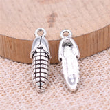 20pcs 24x7mm Food Corn Charm Pendants Antique Silver Corn Pendants for Jewelry