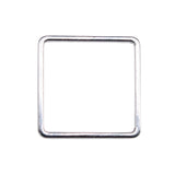 20pcs 25x25mm Square Charms for Jewelry Making DIY Findings Antique Silver