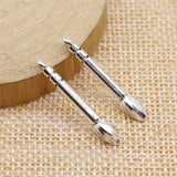20pcs Writing Brush Charms Antique Silver for DIY Jewelry Making