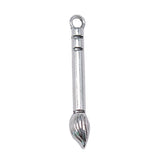 20pcs Writing Brush Charms Antique Silver for DIY Jewelry Making