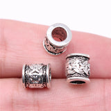 20pcs 9x9x8mm Spacer Beads Antique Silver for Bracelet Making