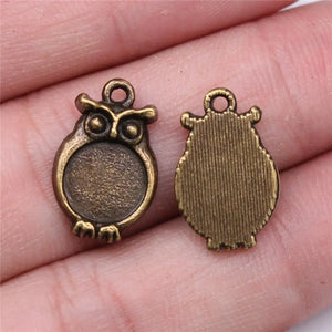 20pcs Owl Charms 18x12mm Antique Bronze Alloy Charms Pendant