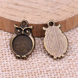 20pcs Owl Charms 18x12mm Antique Bronze Alloy Charms Pendant