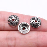 40pcs Bead Caps for Jewelry Making DIY Findings Antique Silver Alloy Charms