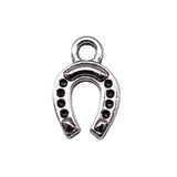 40pcs Horse Shoe Charms DIY Jewelry Findings Antique Silver Lucky Horsesh
