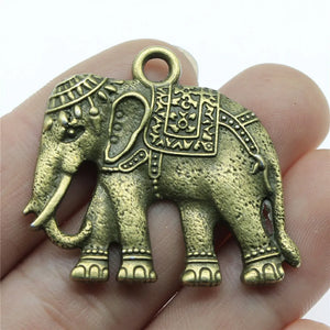 4pcs 37x34mm Thai Elephant Charms Jewelry Making Accessories