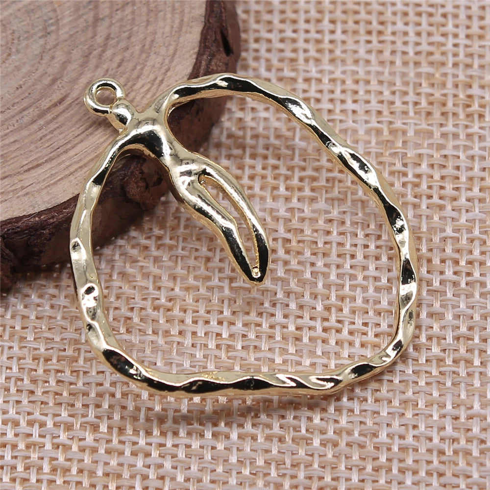 4pcs KC Geometry Charms Pendant For Jewelry Earring Making