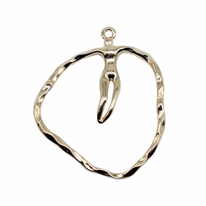 4pcs KC Geometry Charms Pendant For Jewelry Earring Making