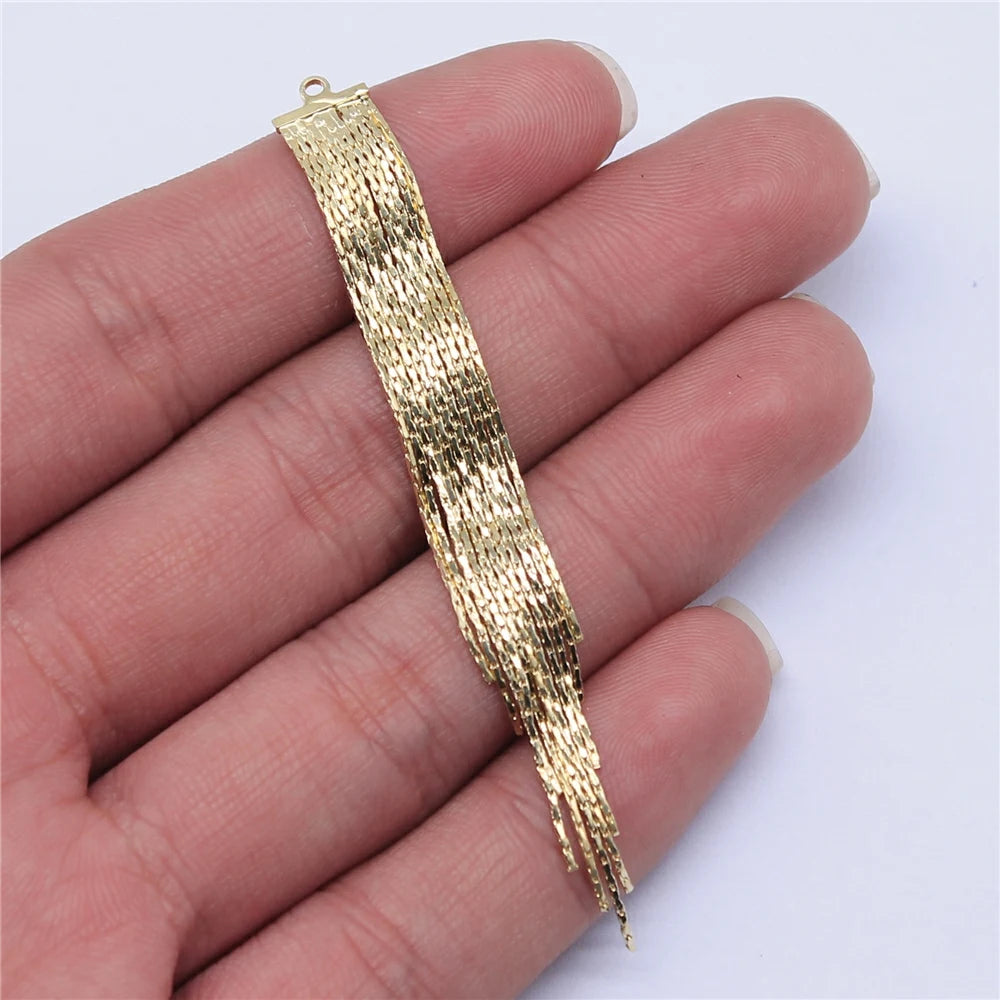 4pcs KC Tassel Charms For Earring Making Jewelry Findings