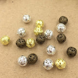 50pcs 3 Colors 4mm 6mm 8mm Copper Beads Spacer Charm DIY Bracelets Necklace