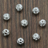 50pcs 3 Colors 4mm 6mm 8mm Copper Beads Spacer Charm DIY Bracelets Necklace