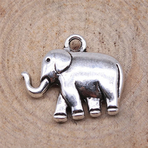 5pcs Elephant Charms Antique Silver Charm Pendant Jewelry Accessories