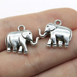 5pcs Elephant Charms Antique Silver Charm Pendant Jewelry Accessories