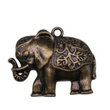 5pcs Elephant Charms For Jewelry Making DIY Antique Silver Alloy Pendant
