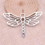 5pcs Dragonfly Charms For Jewelry Making DIY Findings Silver Alloy Pendant
