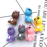 10Pcs 3D Glasses Bear Pendants Jewelry Making Supplies