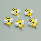 20Pcs Resin Cartoon Bee Pendant DIY Jewelry Earrings Bracelets Craft