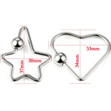 2Pcs Stainless Steel Locking Clasps for Keychain DIY Jewelry