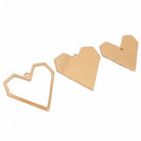 4Pcs Plated Brass Hearts Charms Hollow Love Pendant DIY Jewelry Making